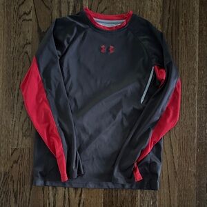Under Armour Kids Long Sleeve Tee - Black and Red